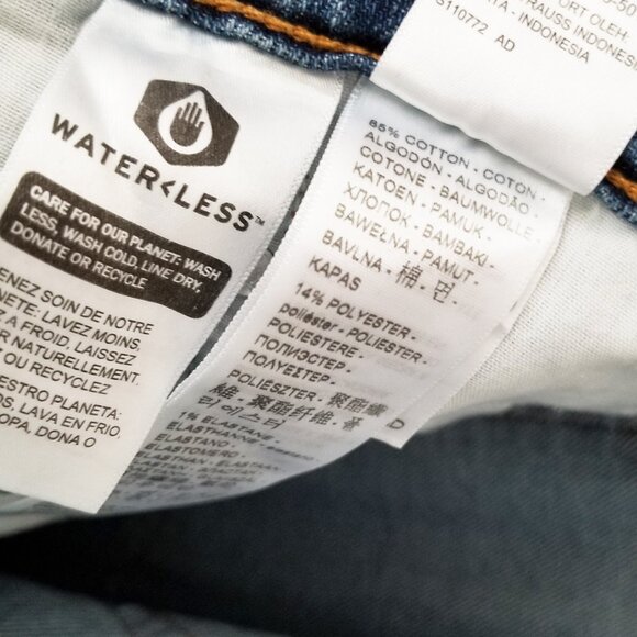 Levi's Ribcage Straight Ankle Jeans 30 x 27 High Waist Elevated Taste Blue Denim - Picture 12 of 15